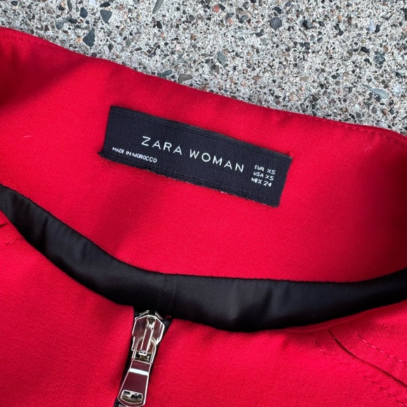 Zara Round Neck Zip Trench Coat - Size XS - Picture 3 of 4